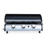 Plancha au gaz 3 feux - porthos 3 brleurs - 7. 5 kw. barbecue. cuisine extrieure. grande plaque maille. ...