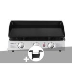 Plancha gaz prato 3 brleurs + chariot - jardideco