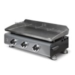 Plancha gaz silvia iig 3 feux inox ? brasero by favex - 75 kw ? plaque inox 5 mm ? 67 x 34 cm ? 8 � 10 ...