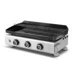 Plancha gaz silvia iig evo 3 feux ? brasero by favex - 795 kw ? plaque fonte �maill�e 6 mm ? 67 x 34 ...