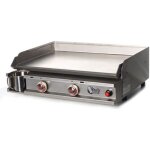 Plancha � gaz - tonio - mod�le tonio - 2 br�leurs - plaque et caisson inox