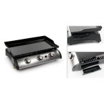 Plancha gaz - virginia - 3 br�leurs - acier inoxydable - 7500 w - surface 60x34 cm