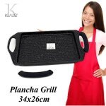 Plancha grill - klaus - 34x26cm - rev�tement pierre - antiadh�sif - compatible tous feux