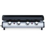 Plancha au gaz 4 feux - porthos 4 brleurs - 10 kw. barbecue. cuisine extrieure. grande plaque maille. ...
