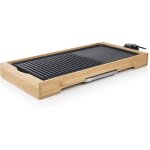 Plancha de table en bambou - trahoo - bp - 2641 - 6 personnes - 51x254 cm - plaque en fonte daluminium ...