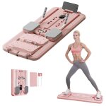 Planche abdominale pilates 8 en 1 pliable avec bandes de r�sistance ? appareil fitness maison corps complet ...