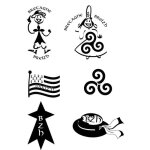 Planche bretagne breizh autocollant adh�sif sticker logo 471 (taille: 17 cm)