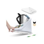 Planche coulissante - vorwerk - thermomix tm6 / tm5 - acrylique blanc - patins t�flon - poign�e ergonomique ...