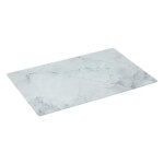 5five - planche  dcouper verre 30x20cm blanc effet marbre