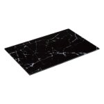5five - planche  dcouper verre 30x20cm noir effet marbre