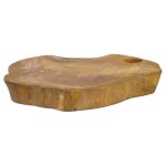 Planche � d�couper artisanale l. 30 cm en bois de teck naturel - plank meubletmoi