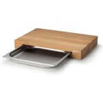 Planche � d�couper en bois de ch�ne avec tiroir en acier inoxydable - pour les grands - pour la cuisine ...