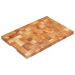Planche � d�couper en bois dacacia - vidaxl - 60x40x38 cm - bois dacacia massif - design de bloc - rainure ...
