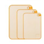 Planche � d�couper �cologique - dema - lot de 3 planches - paille de bl� naturelle - double face - rainures ...