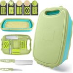 Planche � d�couper - multifonction - 9 en 1 - pliable - accessoires camping - vert