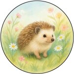 Planche � d�couper ronde en verre h�risson 30 cm