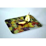 Planche  dcouper en verre lisse vignoble - multicolore - 30 cm x 40 cm x - astuceo