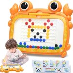 Planche � dessin magn�tique - crabe - jouet �ducatif - 2 ans - couleur orange