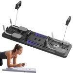 Planche dexercices 4 en 1 - fitness - rouleau automatique - minuterie - support tlphone - pliable
