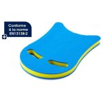 Planche de natation tremblay ct - bleu / jaune - 280x450x35 mm