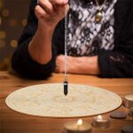 Planche de divination - gh - planche de pendule toile - bois massif - cristal noir - 15cm / 25cm
