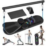Planche de pilates pliable entra�neur de fitness complet du corps avec rebond automatique jusqu� 330lb ...