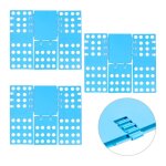 Planche  plier le linge 68 x 57 cm, lot de 3, plieuse  vtements plieur chemise flip flop, bleu