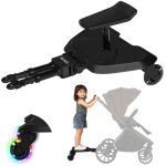 Planche poussette universelle - lionelo buggyboard - roues rgb - avec si�ge amovible - noir