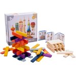 Dorjee - 200 planchettes de construction en bois multicolores - jeu d?assemblage d�s 3 ans