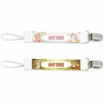 Planetee lot de 2 attaches t�tine pour quitterie animaux mignons - attache sucette personnalis�e b�b� ...