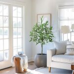 Plante artificielle 150 cm eucalyptus vert int�rieur ext�rieur maison bureau