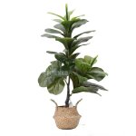 Plante artificielle ficus lyrata avec pot tissé - Ø17cm h90cm Plante artificielle ficus lyrata avec pot tissé - Ø17cm h90cm