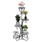 Plantes en mtal tagre echell  fleurs escalier 107x51x24cm pour jardin balcon terrasse