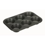 Plaque 6 muffins - ibili - mtal antiadhrent - 26 x 18 x 3. 2 cm - noir