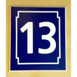 Plaque adh�sive num�ro boite aux lettres appartement ft 50 x 60 mm 2 chiffres personnalisable