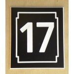 Plaque adh�sive num�ro boite aux lettres appartement ft 50 x 60 mm 2 chiffres personnalisable