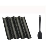 Plaque à baguettes moule pour 4 baguettes moulle à baguette - anti - adhésif - moulle à pain perforé ... Plaque à baguettes moule pour 4 baguettes moulle à baguette - anti - adhésif - moulle à pain perforé ...