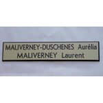Plaque de boite aux lettres 2 lignes 100x20 mm biseaute