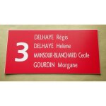 Plaque de boite aux lettres porte 4 lignes + numéro ft 48 x 100 mm Plaque de boite aux lettres porte 4 lignes + numéro ft 48 x 100 mm