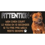 Plaque chien staffordshire bull terrier staffie 400m