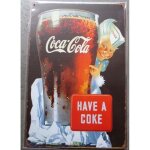 Plaque publicitaire - coca cola - sprite boy - m�tal - 30x20 cm - vintage