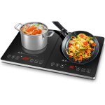 Plaque � induction amzchef table de cuisson � double multifonction 3500w 20 niveaux de temp�rature 58x36cm ...