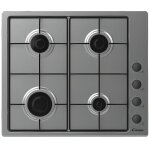 Plaque de cuisson - candy chw6lbx - gaz - 4 br�leurs - allumage int�gr� - s�curit� gaz