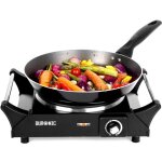 Duronic hp1 bk plaque de cuisson chauffante lectrique avec foyer en fonte de 20 cm 1500w compacte et ...