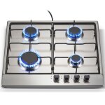 Plaque de cuisson gaz 4 feuxs 7060 w plaque gaz inox s�curit� thermocouple encastrable table de cuisson ...