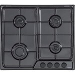 Plaque de cuisson au gaz - 4 feux - largeur 60 cm - noir