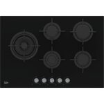 Plaque de cuisson gaz - beko - 5 feux (4 gaz + 1 wok) - 75cm - hill75222s