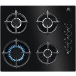 Electrolux kgg6407k plaque de cuisson gaz - 4 foyers - l 59 x p 51 cm - 7800 w - revtement verre - noir ...