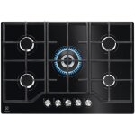 Plaque de cuisson � gaz - electrolux - kgg75362k - 5 foyers - 74 x 51 cm - noir