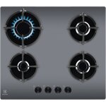 Plaque de cuisson gaz electrolux s�rie 600 gas on glass 60 cm egg64272m miroir
